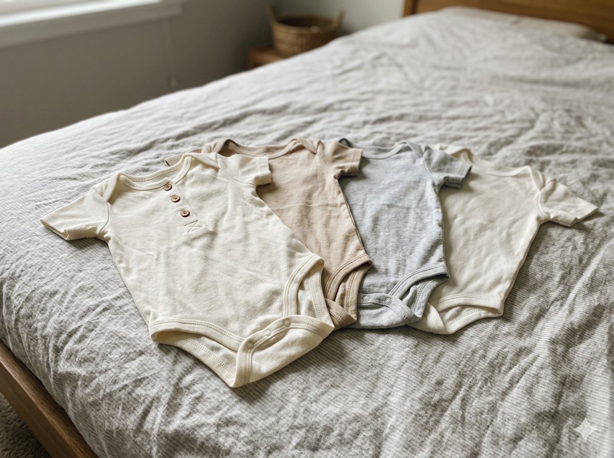 Dreimonatiges Baby liegt auf dem Bauch und hebt neugierig den Kopf bei einem Familienfotoshooting in Österreich