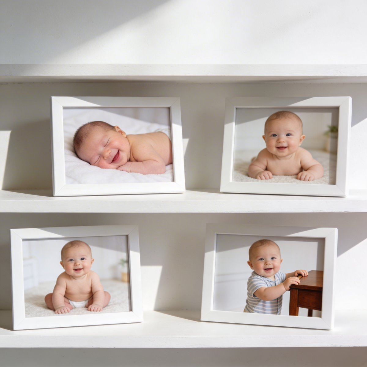 Übersicht der verschiedenen Altersstufen für ein Babyfotoshooting in Österreich – von der Neugeborenenzeit bis zum ersten Geburtstag